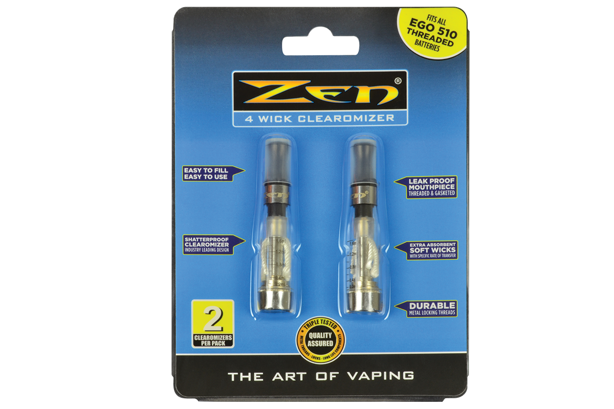 ZEN 2 PACK FOUR WICK CLEAROMIZER